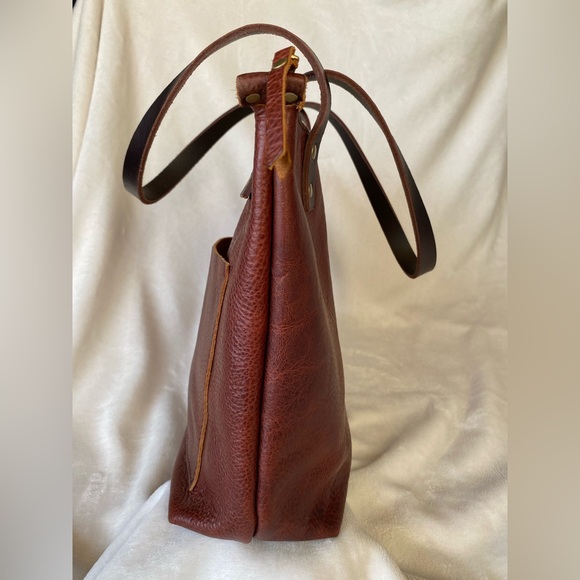 Portland Leather Goods Nutmeg Small Zipper Tote Bag - Picture 3 of 12